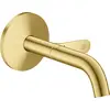 Image de Robinet de lavabo encastré AXOR One, pour montage mural, modèle Select, avec un bec de 160 mm, finition laiton brossé