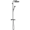 Image de AXOR One Showerpipe avec thermostat et douche de tête 280 1jet EcoSmart, Chrome noir brossé