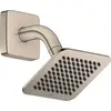 Image de AXOR Citterio C, pommeau de douche encastré 120/120, 1 jet, technologie EcoSmart, avec bras de douche, finition nickel brossé