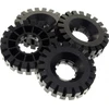 Image de 4x Lego Technic Roue 17x43 noir pneu Blacktron voiture 9735 9786 4523564 3634