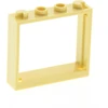 Image de 1x Lego fenêtre cadre 1x4x3 beige sans vitre 76052 4840 31026 60594