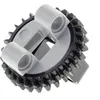 Image de 1x Lego Technic couronne de pivotement 4x4 noir nouveau-gris clair roue dentée 99009 99010 99009c01