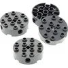 Image de 4x Lego brique ronde 4x4x1 nouveau-gris foncé 4 trous de broche trou d'axe 4211097 6222