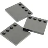 Image de 3x Lego carreau modifié 4x4 nouveau-gris foncé picots sur le bord 75019 4210849 6179