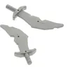 Image de 2x Lego Figures Arme sabre plat argent gris épée encoches 4611882 60752
