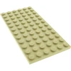 Image de 1x Lego plaque de construction 6x12 beige plaque de base Star Wars 10123 4188158 3028