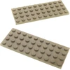 Image de 2x Lego Bau Platte 4x10 dunkel beige Basic Star Wars 75139 79004 6001001 3030