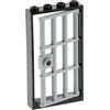 Image de 1x Lego cadre de porte 1x4x6 noir panneau de porte grille nouveau-gris clair 60621 60596