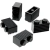 Image de 5x Lego brique de construction modifiée 1x2 noir rainures grille cannelure chemin de fer 2877