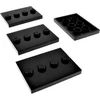 Image de 4x Lego carreau modifié 3x4 noir minifigure stand plaque 17836 88646