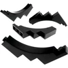 Image de 4x Lego pierre d'arc 1x5x4 noir quart d'arc inversé rond porte 4116854 30099