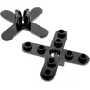 Image de 2x Lego rotor feuille noir 4 pales 5 diamètres coins ronds 247926 2479