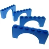 Image de 4x Lego pierre d'arc 1x6x2 bleu arcs ronds pont château porte 60138 15254 12939