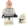 Image de 1x Lego Minifigure Star Wars Clone Trooper phase 1 blanc 10195 973pb0510 sw0201