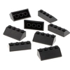 Image de 8x Lego tuiles 45° 2x4 noir tuiles inclinées 303726 3037