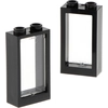 Image de 2x Lego cadre de fenêtre 1x2x3 noir vitre transparent blanc 60602 4536522 60593