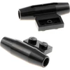 Image de 2x Lego Turbine 1x2 noir propulsion moteur buse fente et support d'axe 98302
