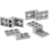 Image de 4x Lego plaque d'angle 5x2x1 1/3 nouveau-gris clair support d'angle brique 6028811 11215