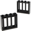 Image de 2x Lego fenêtre cadre 1x4x3 noir grille 4530589 62113 60594