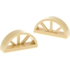 Image de 2x Lego fenêtre 1x4x1 2/3 beige demi-ronde arquée rayons 41101 20309
