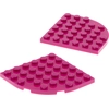 Image de 2x Lego Bau Bau Platte Ecke rund 6x6 magenta pink 41368 41685 6071173 6003