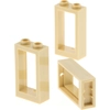 Image de 3x Lego cadre de fenêtre 1x2x3 beige sans vitre set 10294 76218 6034929 60593