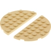 Image de 2x Lego plaque de construction demi-ronde 4x8 beige demi-cercle Star Wars 75290 6123812 22888