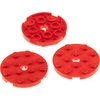 Image de 3x Lego plaque de construction ronde 4x4 rouge avec trou pierre disque plaque ronde 4515348 60474