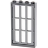 Image de 1x Lego fenêtre cadre 1x4x6 nouveau-gris foncé grille nouveau-gris clair 92589 60596