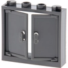 Image de 1x Lego fenêtre cadre 1x4x3 nouveau-gris foncé porte 1x2x3 avec poignée 60614 60594
