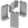 Image de 4x Lego Fenêtres Panneaux 1x2x3 nouveau-gris clair Supports latéraux 4585429 768 87544