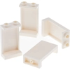 Image de 4x Lego Fenêtres Panneaux 1x2x3 blanc avec supports latéraux 4585448 74968 87544