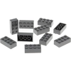 Image de 10x Lego Bau Stein 2x4x1 neu-dunkel grau Basic Star Wars 4211085 15589 3001