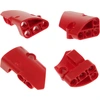 Image de 4x Lego Technic Panneaux d'habillage 1/2 rouge petit court côté A/B 87080 87086