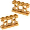 Image de 2x Lego Clôture 1x4x2 or perle asiatique ornement grille 6195089 32932