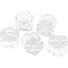 Image de 5x Lego brique de construction ronde 2x2x1 transparent blanc axes trou 6116 6143 39223 3941