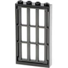 Image de 1x Lego fenêtre cadre 1x4x6 noir panneau de porte grille gris perle 92589 60596