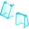 Image de 2x Lego Pare-brise 3x4x4 transparent bleu clair inversé fenêtre 72475