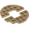 Image de 2x Lego panneau de construction demi-rond 3x6 beige foncé demi-cercle découpe 1x2 18646