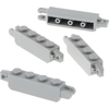 Image de 4x Lego pierre de charnière 9 dents 1x4x1 nouveau-gris clair pierre d'articulation verticale 30387