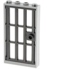 Image de 1x Lego porte cadre 1x4x6 nouveau-gris clair grille gris foncé perle 60621 60596