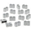 Image de 15x Lego brique de construction modifiée 1x2x1 nouveau-gris clair palissade profil bois 30136