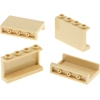 Image de 4x Lego Fenêtres Panneaux 1x4x2 beige Supports Muraux Harry Potter 6195544 14718