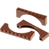 Image de 3x Lego pierre d'arc 1x8x2 rouge marron angulaire talon pont 6174242 40296 16577