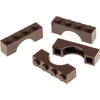 Image de 4x Lego pierre d'arc 1x4x1 brun foncé arcs ronds arc pont 4623775 3659