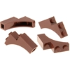 Image de 4x Lego pierre d'arc 1x3x3 rouge brun quart d'arc pont château 6055086 13965