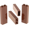 Image de 4x Lego brique de construction 1x2x5 rouge marron pilier support picots creux 4277016 2454