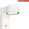 Image de Telefunken Lampe LED murale, détecteur de mouvement, capteur crépusculaire, blanc, Dimensions : 16,5 x 9,5 x 15,5 cm