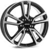 Image de jante alu 17 pouces ALUTEC Tormenta 17 "x7.5" 5x112 PCD ET38 66.60mm Jante noire mate polie à l'avant