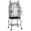 Image de Yaheetech - Cage À Oiseau Avec Toit Ouvert Volière Sur Roulettes Pour Canaries Perroquet Perruches Et Calopsitte 59 X 59 X 150 Cm Noir
